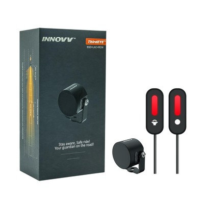 ThirdEYE Motorcycle Blind Spot System with Voice and Indicators Alert, Waterp...