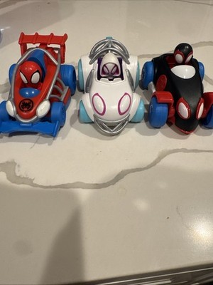Spidey and His Amazing Friends Webbed Wheelies 3 Pull Back Cars Marvel Spiderman