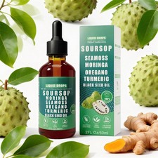 Soursop Bitters Liquid Drops 10-in-1 with Nori, Moringa, Turmeric, Black Seed
