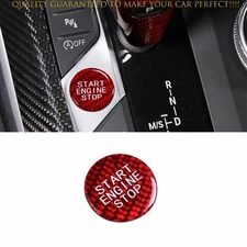 Fit For BMW 3 Series 2019-2025 G20 Red Carbon Fiber One Start Control Decoration