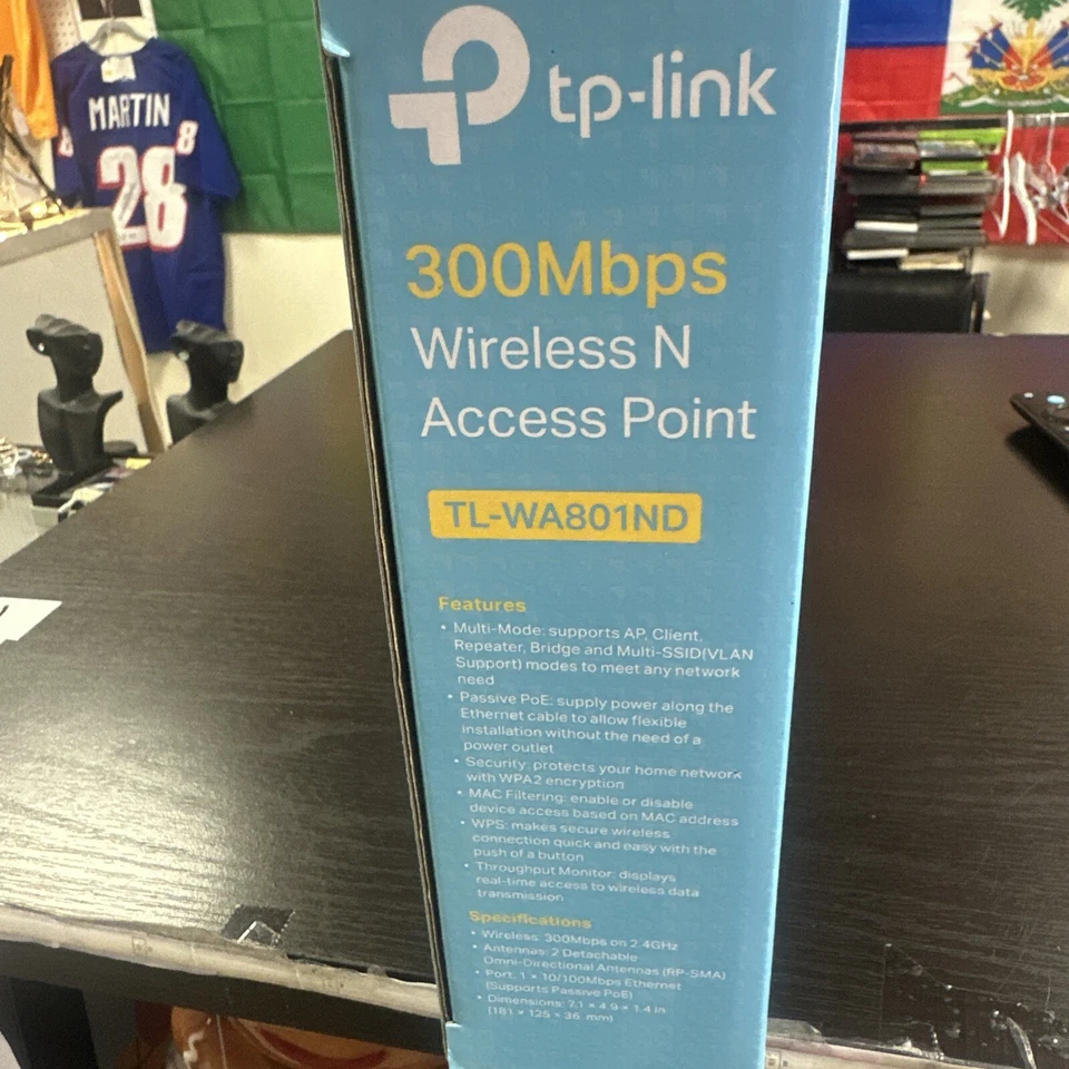 TP-LINK TL-WA801ND 300Mbps Wireless N Access Point AP Bridge Repeater Multi SSID - Image 3 of 4