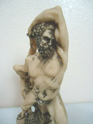 Vintage Greek Resin Statue - Hercules and Throwing Lichas - - Picture 3 of 7