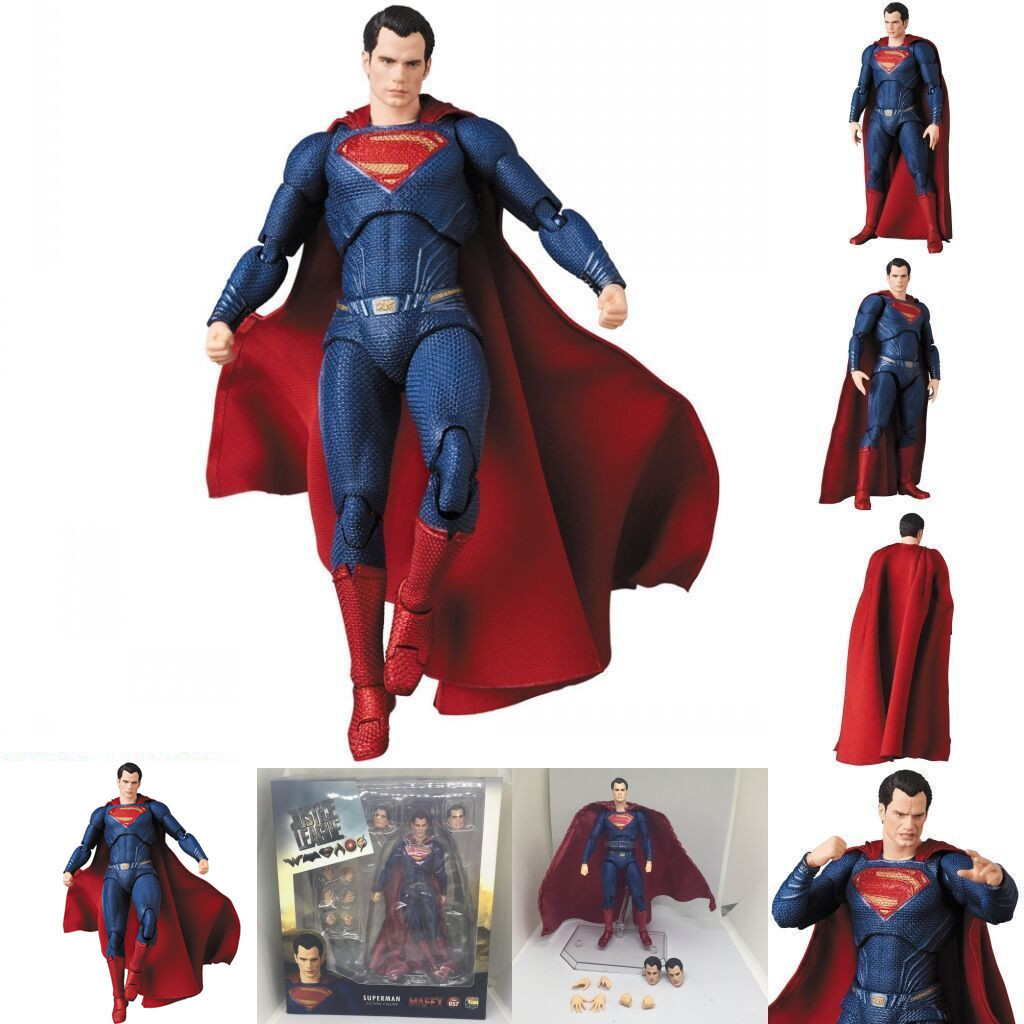 大人気アメコミ justice league セット New Mafex 057 DC Comics Justice League Superman PVC Action