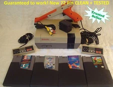 Nintendo NES Console System Bundle NEW PINS Games Super Mario Tetris Golf  