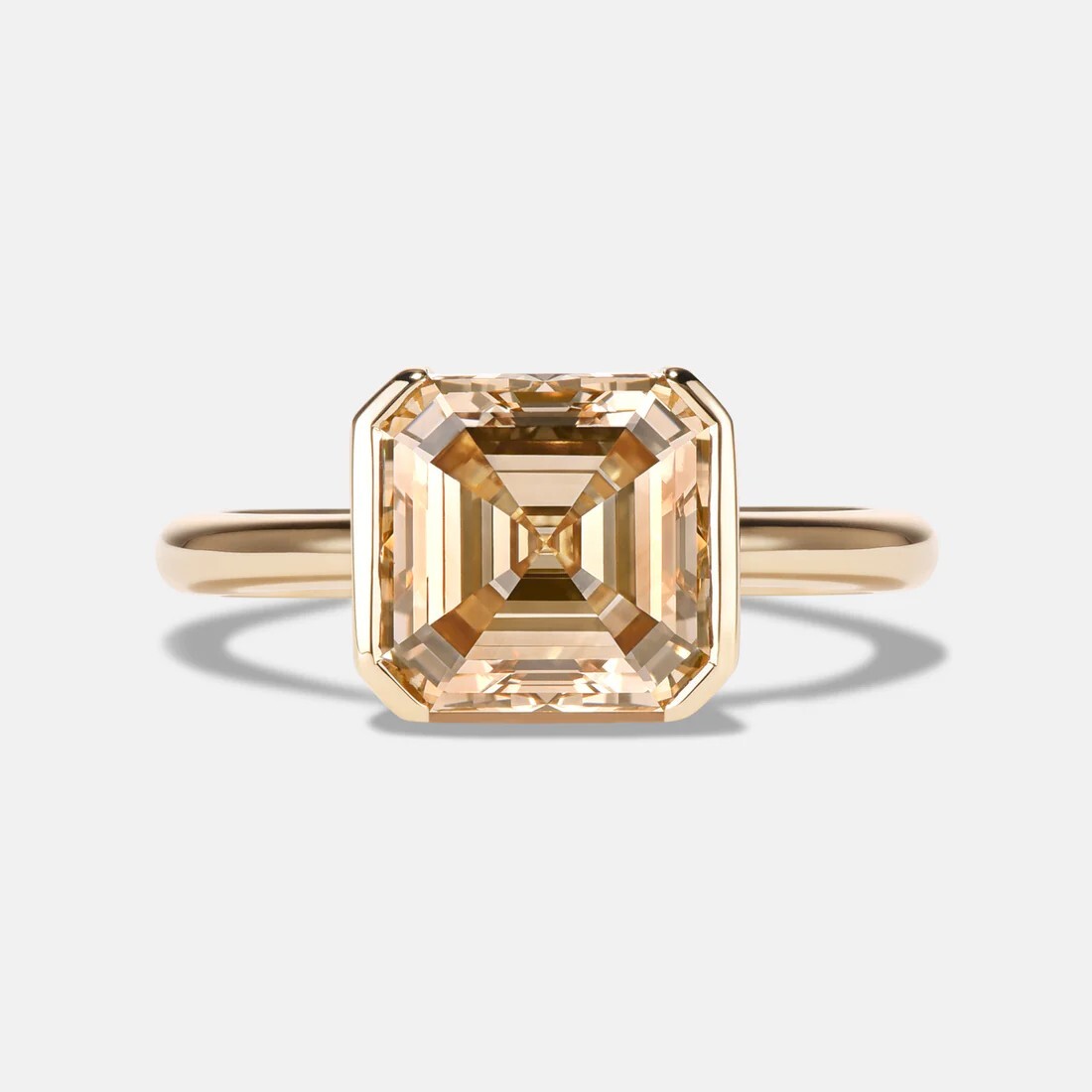 Morganite Ring Morganite Sterling Silver Ring Bridal Ring Solitaire Promise Ring