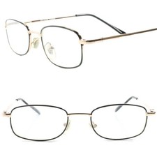 Modern Stylish Elegant Fashion Gold Metal Frame Rectangle 1.75 Reading Glasses