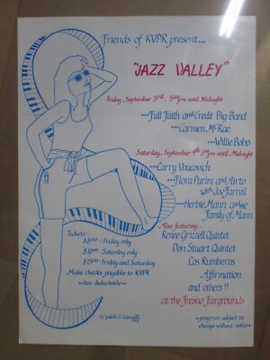 KVPR present... Jazz Valley Vintage 1982 poster promo Fresno Fairgrounds 20233