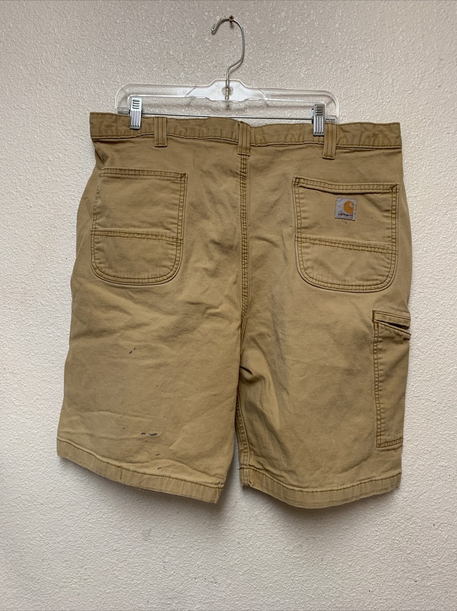 Carhartt Men's Relaxed Fit Flex Tan Work Utility Shorts Sz 40