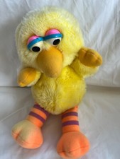 Hasbro Softies Sesame Street Baby Big Bird 11" Plush Stuffed Animal Toy Vtg