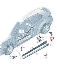 NEW AUDI RS3 REAR RIGHT WHEEL COVER 8V0853828B