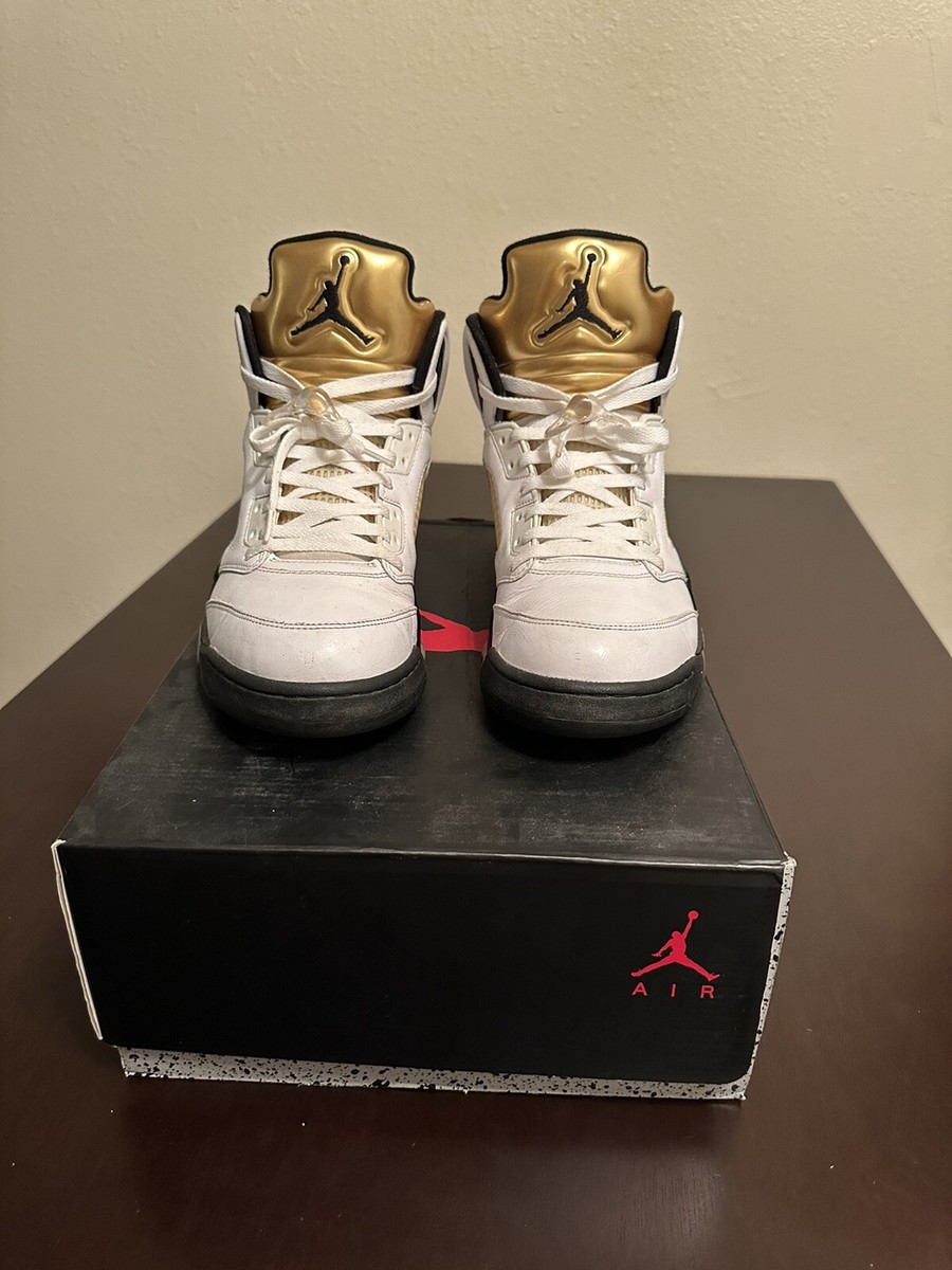 Jordan Air Jordan 5 retro ホワイト/ゴールド Nike Air Jordan 5 Retro Olympic White Metallic Gold/Original