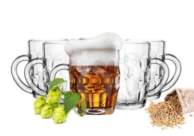 6 Verres à Bière avec Anse 400ml Pot à Chope à de A - Photo 1/4