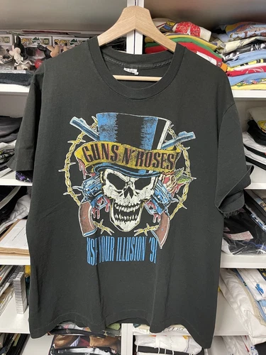 90s Guns n Roses Shirt Brockum Band Tour USA Si 1990s vintage concert t-shirt, vintage, size XL, single stitch, B+ condition