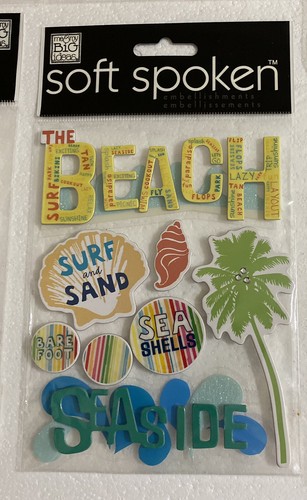 Lot of 8 scrapbooking stickers BEACH - Picture 15 of 24