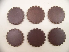 Leather Conchos Scalloped Rosettes Saddle Repair Horse Tack 1-3/4" Dia. Qty of 6