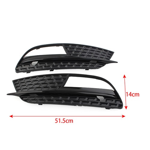 Fit Audi A5 2012-2016 Black Front Bumper Fog Light Grille Grill Cover Right - Foto 7 di 7