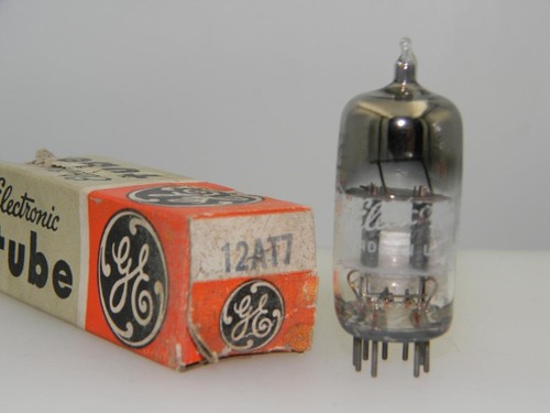 1959 GE 12AT7 NOS NIB Grey Plates Slant Square Get Copper Gr Serious Tubes R264