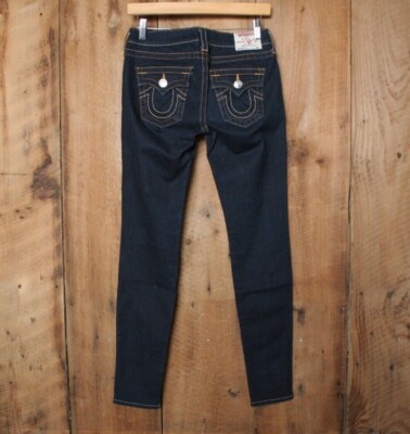 TRUE RELIGION 'Misty' Blue Stretch Denim Skinny Jeans Sz. 28 (29