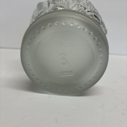 Regalia Silver Vodka Bottle Crown Shaped Decanter EMPTY Clear & Frosted Glass - Picture 5 of 6
