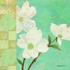 Ceramic Backsplash Tile Mural Floral Flower Kitchen/Bathroom - Kimono Blossoms I