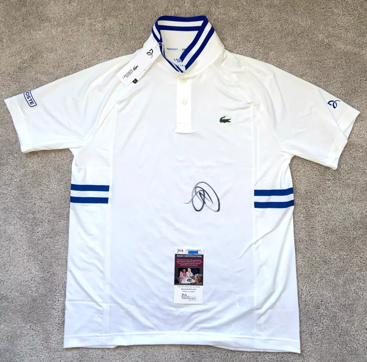 NOVAK DJOKOVIC SIGNED LACOSTE SHIRT POLO AUSTRALIAN OPEN 2023 JSA | eBay