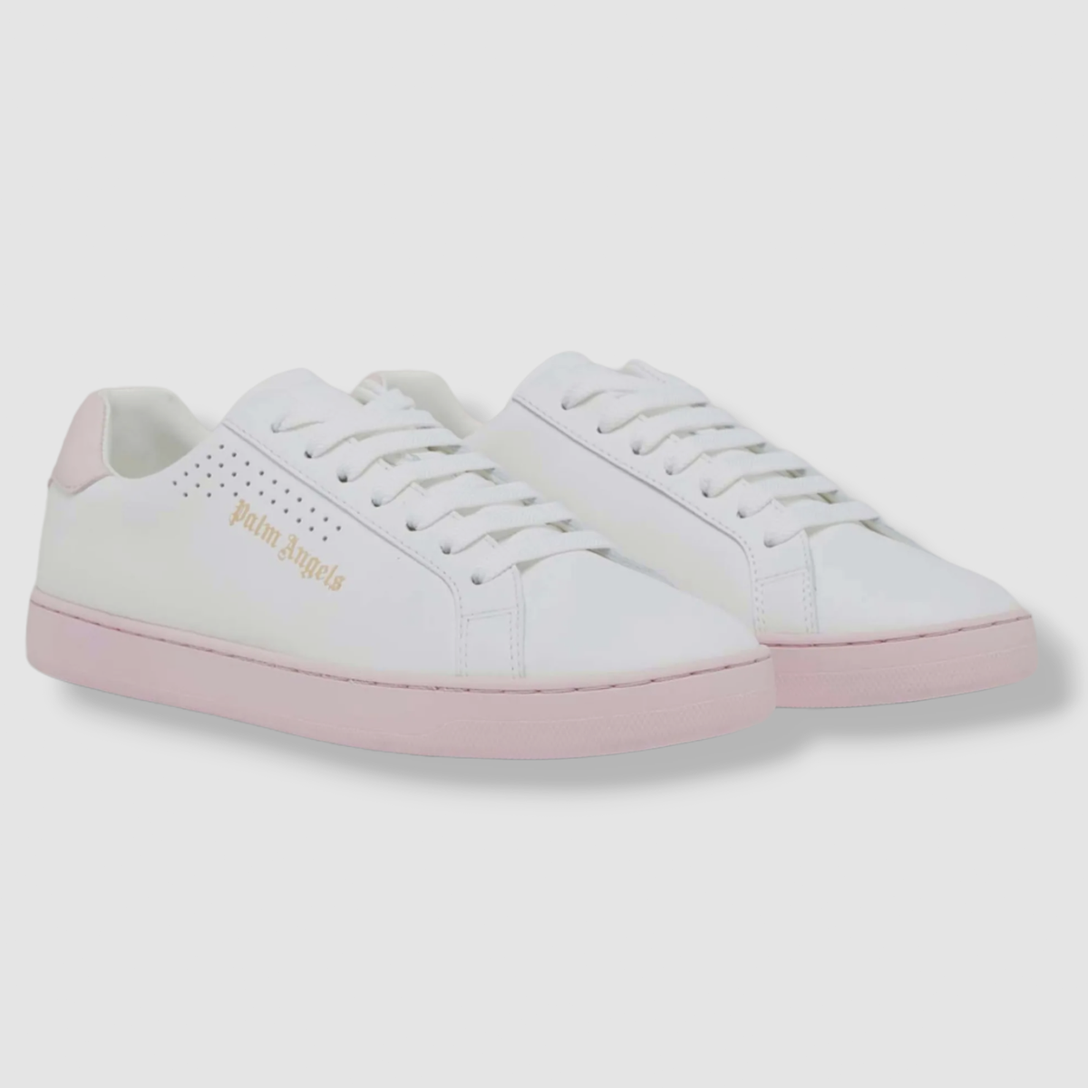 $475 Palm Angels Women's Pink Low Top Tennis One Sneaker