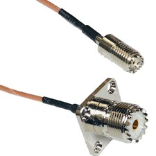 RG316 MINI UHF FEMALE to UHF Female Flange RF Cable Rapid-SHIP LOT