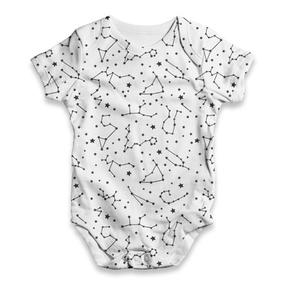 Funny Baby Clothes Pug Dog Pattern Baby Unisex ALL-OVER PRINT Babygrow Bodysuit