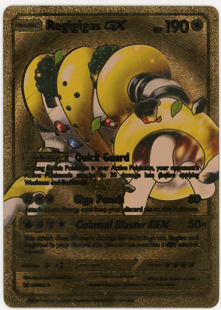 Regigigas GX HP190 Gold Foil Pokemon Card 2023 | eBay