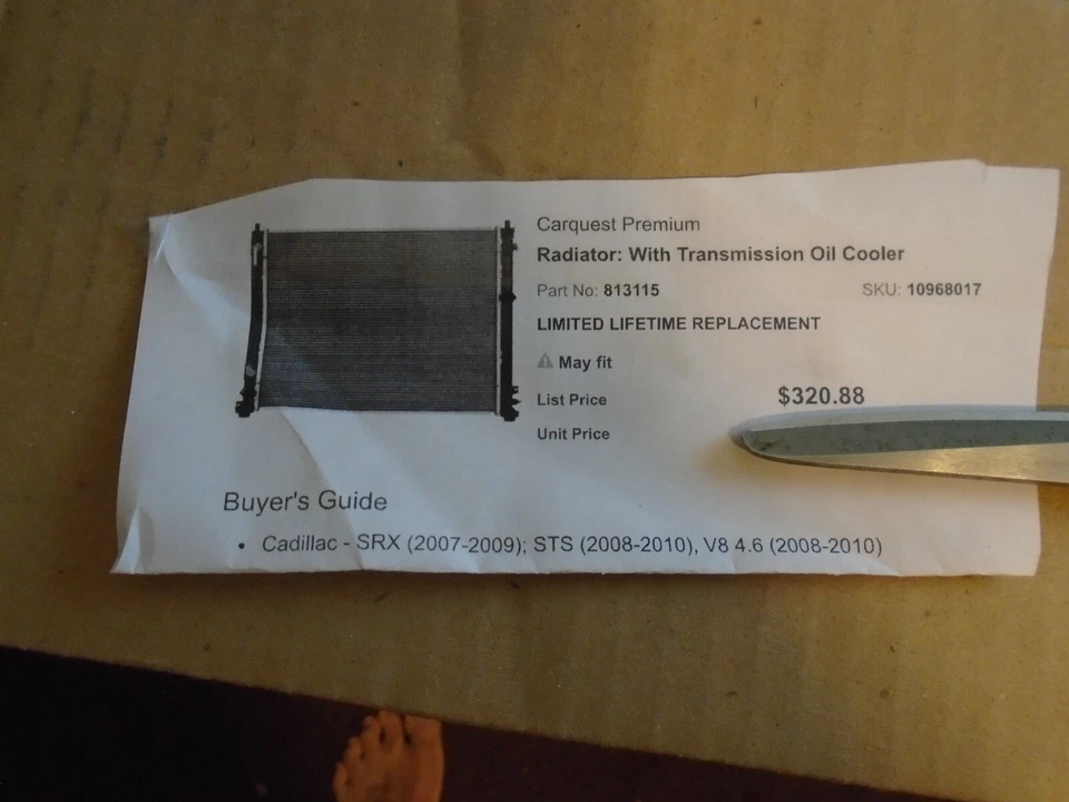 Radiador para Cadillac SRX3.6 STS 2007-2009 4.6 813115 radiador Foto 2 de 2