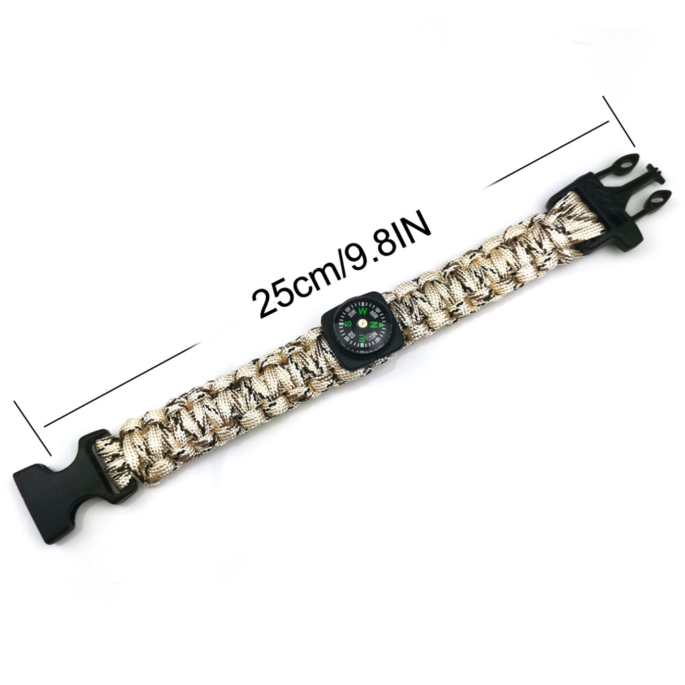 Hot Paracord Rope Compass Whistle Bracelet Wristband Survival Camping Hiking T5 eBay