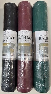 Set of 2 Rubber Bathtub Mats, Non Slip,  16 inch x 28 inch Tub Mats