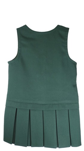 New Girls Kids School Uniform Pini Pinafore dress Pleated Zip Button Top Quality - Picture 6 of 13