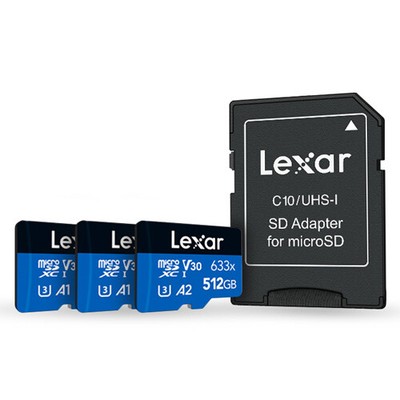 Lexar 633X 512GB 256GB 128GB 64GB 32GB micro SD SDHC SDXC HD 4K Card Lot 100MB/s