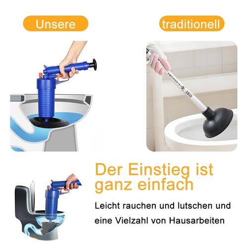 Profi Abflussreiniger Pressluft Rohrreiniger Pumpe Druckluft Rohrreinigung 4Bar - Bild 12 von 16