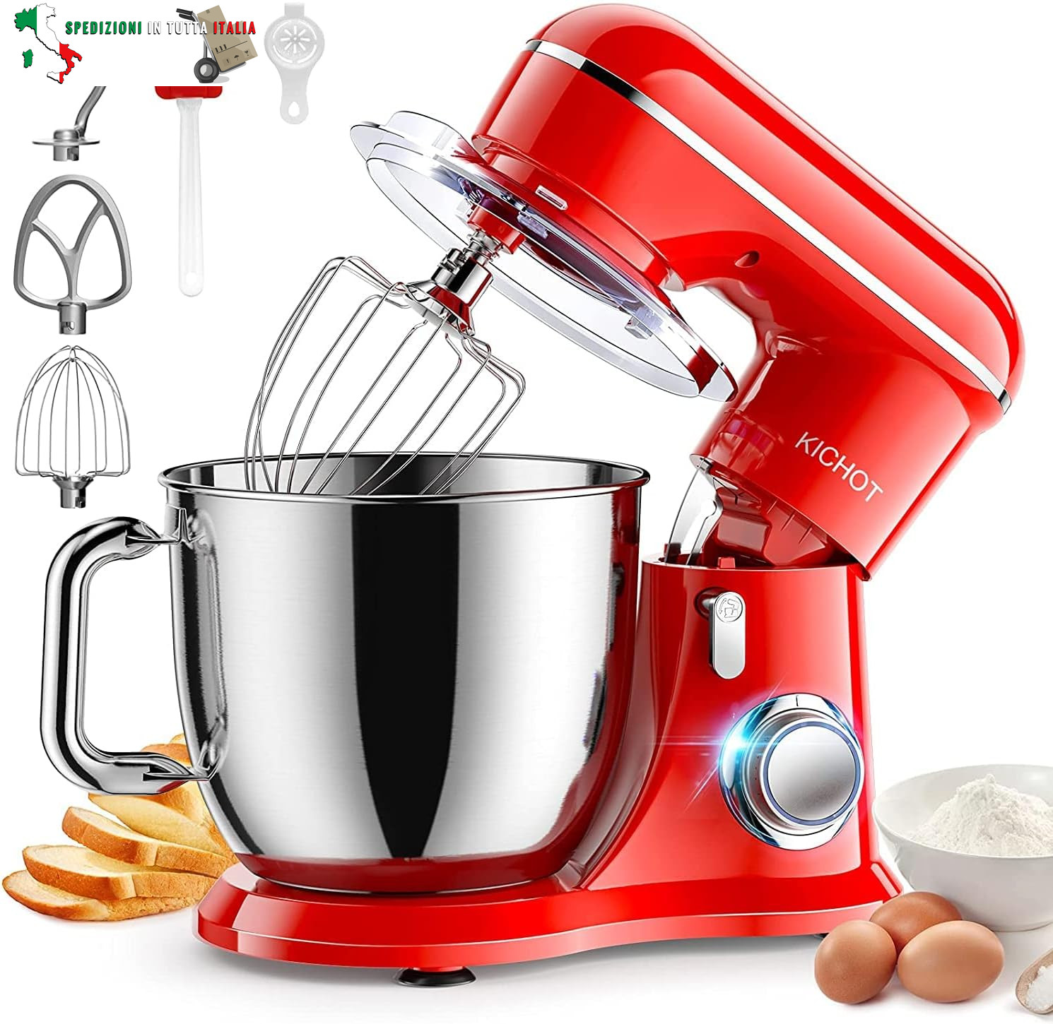Impastatrice Planetaria Design 1300W 4.5L | Robot Cucina Elegante 10Vel