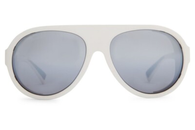 VonZipper Esker Sunglasses (White Satin / Silver Chrome Gradient