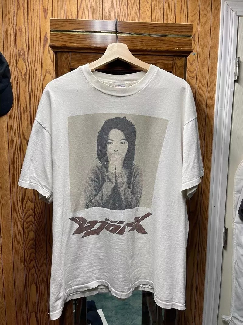 Vintage Bjork 1993 Debut White Short Sleeve Unisex Tshirt Reprint S-5XL
