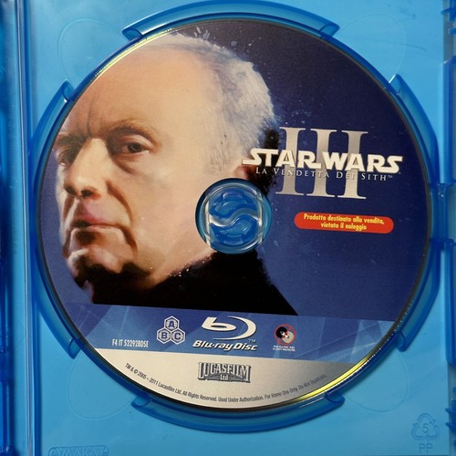 Star Wars Prequel Trilogy Episodi 1-2-3 Italian Edition 3 Blu-Ray FORZA - Picture 6 of 6