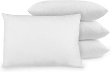 4 Pack Pillow Cases 100% Egyptian Cotton 200 TC Plain Pillows Cases White 4X