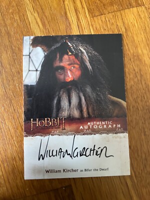 Der Hobbit Einöde Smaugs Autogrammkarte William Kircher als Bifur WK