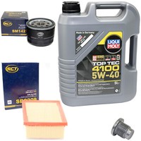MotoröL Filter Set 5W40 5Liter + ÖLablassschraube FüR Renault Megane ScéNic