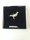 Pigeon PP-B04 Pewter Pendant on a  BLACK CORD  Necklace