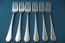 6 Salad Forks Wallace CASINO 18/10 Stainless China NEW 7 3/8"