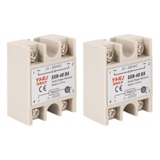 Solid State Relay SSR-40DA DC to AC Input 3-32VDC Output 24-380VAC 40A Single...