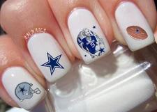 Dallas Cowboys Nail Art Stickers Transfers Decals Set of 38 - A1313