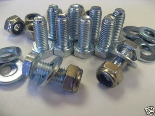 M8 X 20MM BOLTS NUTS & WASHERS X 10 SET SCREWS 8MM