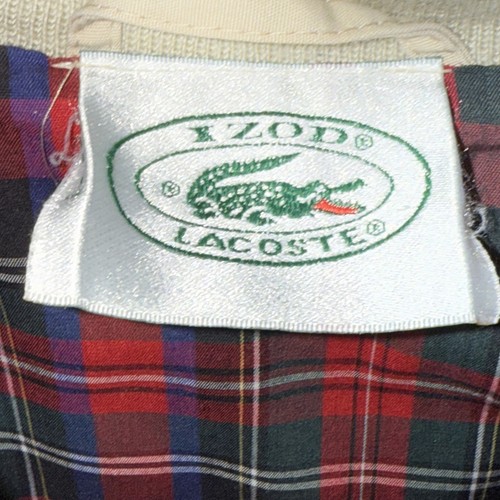 Vintage Izod Lacoste Jacket Men XL Bomber Plaid Lined Golf windbreaker Logo - Picture 4 of 15