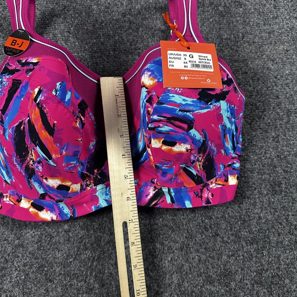 Sujetador deportivo Panache para mujer 30G abstr orquídea con cable entrenamiento atlético de alto impacto Foto 4 de 4