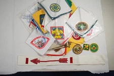 Vintage lot of over 20 Boy Scout scarfs and patches including Order of the Arrow